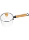 NOLITOY glass pot wood Glass Saucepan Kitchen Noodle Pot Glass Milk Pot With Handle food stew Noodle Pot Glass Cookware Noodles Saucepan glass soup pot single handle glass jug