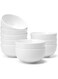 amhomel Ceramic Ice Cream Dessert Bowls, Cereal Bowls Set of 10, Porcelain Soup Bowls for Kitchen, 11 Oz Small Serving Bowls, Lead-Free, Dishwasher &amp; Microwave Safe - White, 4.5 Inch