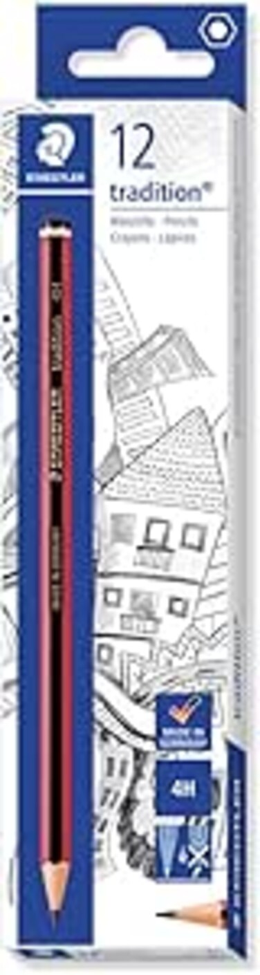 STAEDTLER 110-4H Tradition Graphite Pencil for Drawing &amp; Sketching - 4H (Box of 12)