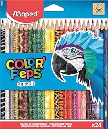 Maped 832224 &Acirc;&euro;&ldquo; Pack Of 24 Pencils Animals