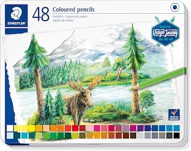 STAEDTLER 146C M48 Design Journey Colouring Pencils - Assorted Colours (Tin of 48)