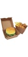 SNH Packing Endura Burger Box, Hamburger To Go Box, Disposable Take Out Container - Kraft Brown 12 Pieces.