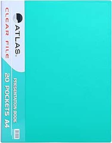 Atlas Clear File Presentation Book, A4-20 Pockets, Red - ATCL002