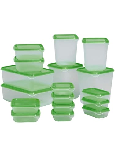 ProTuning PRUTA Food Container Set of 17 Transparent Green