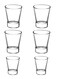 Rocco 6-Piece Caffeino Espresso Shot Glass Set Clear