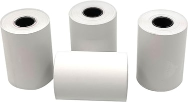 Atlas Thermal Paper Rolls for Credit Card (57x40mm, White)- Pack of 4 Rolls