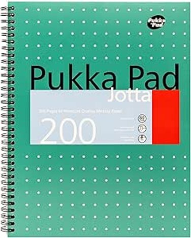 Pukka Pad Jm018 Metallic Wirebound Jotta Notebook, A4 Size - Green