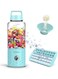 Blender Smoothie Maker, PopBabies Portable Blender for Shakes, Powerful Ice Smoothie Blender to Go Blue