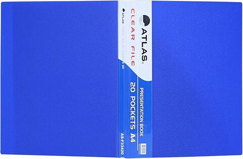 Atlas Clear File Presentation Book, A4-20 Pockets, Green - ATCL003