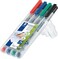 Staedtler Lumocolour Fine Point Waterbased Markers (316Wp4) (Pack Of 4)