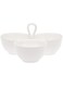 Verona 3 Connected Round Bowls, White