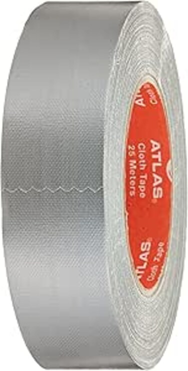 Atlas Cloth Tape 1&frac12;"X25M (38Mm) Slvr