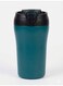 B Insulated Coffee Tumbler with Straw, Double-Wall Stainless Steel Travel Mug, Leak-Proof Reusable Cup with Lid for Hot and Iced Drinks - Blue