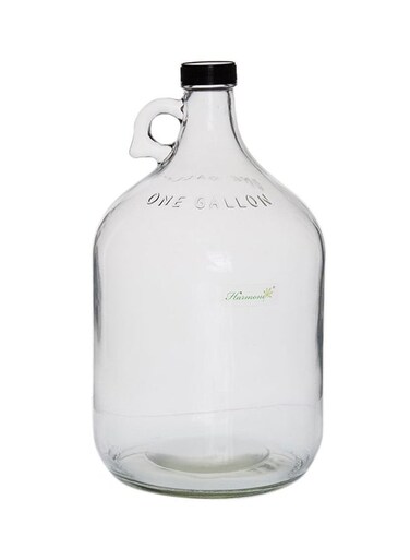 1Pc Glass Bottle With Plastic Lid Clear