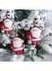 Festive Lights: Santa Christmas Ornaments - Pack of 3, Adorable Santa Hangings for Extra Holiday Cheer