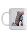 Space Rocket Shoes Printed Mug White/Brown/Black