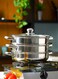 3 Layer Stainless Steel Steamer- DC2958/ 28 cm, 4.0 liter Capacity, 1 Pot, 2 Steamers, 1 Tempered Glass Lid