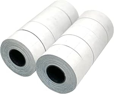 Atlas Two-line print White Pricing Labels Pack of 12 (12,000 Labels) for 2 Line Price and Date Machine.