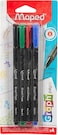 Maped Graph&rsquo;Peps Triangular Felt Tipped Pens Pack of 4