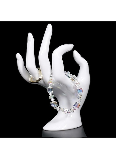 DI QIU REN OK Hand Form Jewelry Display Holder 7 Inch Female Mannequin Hand Jewelry Display Holder Stand Support for Bracelets Necklaces Rings Watches, for Home Organization and Trade Shows