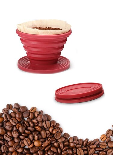 Collapsible Coffee Dripper, Reusable Single Cup Maker, Foldable and Easy to Carry,for Hiking, Camping, Home, Office