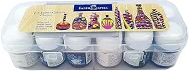 Faber-Castell Fabric Colors 12X10Ml In A Plastic Box