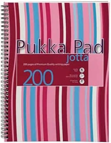 Pukka Pad 200 Pages 80GSM Polypropylene Wirebound Jotta Notebook, A4 Size, Pink/Blue