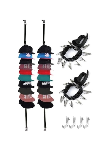 Wall Mount Baseball Caps Holder Storage Organizer (Pack of 2)