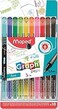 Maped 749050 Graph'Peps Felt-Tip Pens Fine Point 0.4 Mm Durable Tip Writing Comfort Pack Of 10 Colours