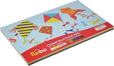 Funbo Construction Pad 50-Pieces, A3 Size, 15 Assorted Colors