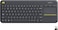 Logitech K400 Plus Wireless Livingroom Keyboard with Touchpad for Home Theatre PC Connected to TV, Customizable Multi-Media Keys, Windows, Android, Laptop/Tablet, English Layout - Black