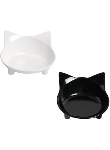 Skrtuan Cat Bowl Cat Food Bowls Non Slip Dog Dish Pet Food Bowls Shallow Cat Water Bowl Cat Feeding Wide Bowls to Stress Relief of Whisker Fatigue Pet Bowl of Dog Cats Rabbit(Safe Food-Grade)