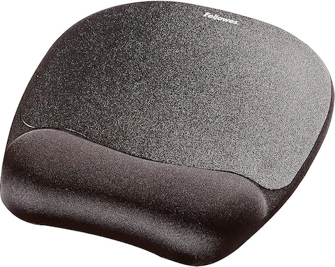 Fellowes Memory Foam Mouse Pad/Wrist Rest, Black