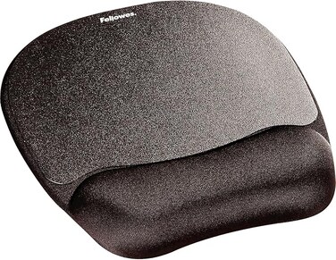 Fellowes Memory Foam Mouse Pad/Wrist Rest, Black