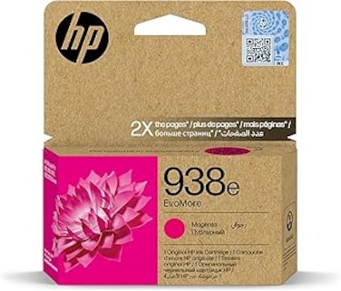 HP 938e EvoMore Magenta Original Ink Cartridge 4S6Y0PE Works With Hp Officejet Pro 9720, 9730, 9120, 9120b, 9110b, 9130, 9130b