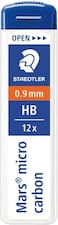 STAEDTLER 250 09-HB Mars Micro Refill Leads for Mechanical Pencils - HB, 0.9mm (Box of 12 x Tubes of 12 Leads), Blue