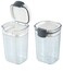 Set of 2 Seasoning Keepers &acirc;&euro;&ldquo; Airtight Spice Storage Containers with Flip Lid, Clear Kitchen Organizer for Salt, Pepper &amp; Herbs, Compact Durable Design for Easy Dispensing