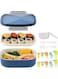 DELFINO Bento Boxes for Adults Lunch Container and Kids Lunch Large Capacity Leak-Proof Bento Lunch Box 2 and 3-In-1 Compartment Meal Containers and Utensil Set Built-in Plastic Soup Cup