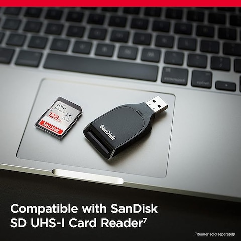 SanDisk Ultra UHS I 128GB SD Card 140MB/s for DSLR and Mirrorless Cameras, 10Y Warranty
