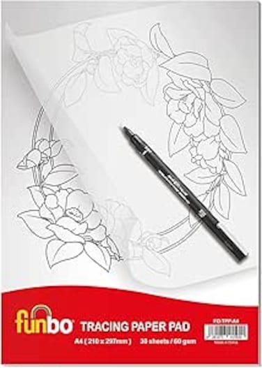 Funbo A4 30 Sheets Cleak Transparent Tracing Paper