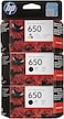 Hp Cz101&amp;102Ak 650 2 Black Ink Cartridges And 1 Color Ink Cartridge Set-Pack of 5pcs