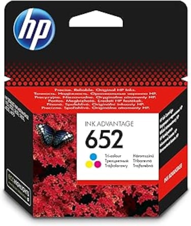 Hp F6V24Ae&amp;F6V25Ae(2) 652 2 Black Ink Cartridges And 1 Color Ink Cartridge Set-Pack of 3pcs