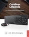 Lenovo 510 Wireless Keyboard &amp; Mouse Combo, 2.4 GHz Nano USB Receiver, Full Size, Island Key Design, Left or Right Hand, 1200 DPI Optical Mouse, GX30N81775, Black