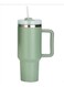 40oz Stainless Steel Tumbler with Handle &amp; Straw Double-Walled Vacuum Insulated Mug,Leakproof Keeps Beverages Hot or Cold Perfect for Office, Gym, and Travel, Fits in Car Cup Holders Emerald Green