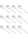 Wnk Tulip Soup Spoon Set - 12 Pieces - Silver