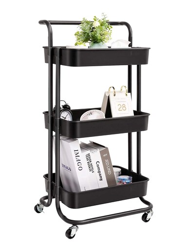 3 Tier Rolling Utility Cart with Wheels and Handle