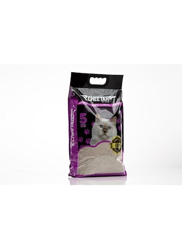 CHEETAH Cat Litter - 100% Strong Natural Clumping Bentonite, High Absorption, Low Dust, Odor Control, Easy Scooping, Non Flushable, Non-Stick Paw Formula, Lavender Scented, 5Kg (5.6L)