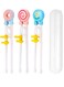 Training Chopsticks Set with Silicone Rings 3 Pairs Fun Designs Donut Koala Lollipop and Storage Box