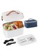 Electric Heating Lunch Box Food Heater Portable Office Food Warmer Container with Removable Stainless Steel Container Leak-Proof Lunch Heater Heated Lunch Boxes for Adults