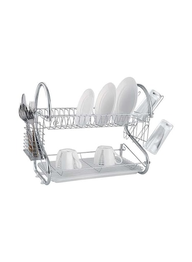 Dish Drying Rack Silver 55x39x24cm